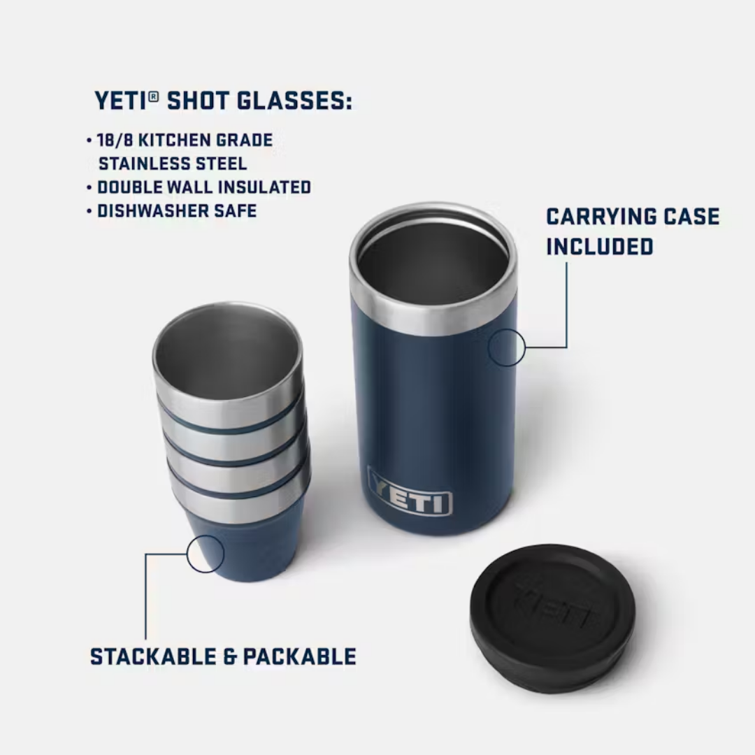 YETI Shot Glasses With Carrying Case