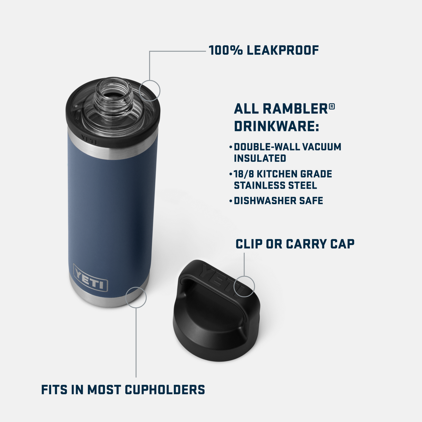YETI Rambler® 18 OZ Water Bottle with Chug Cap