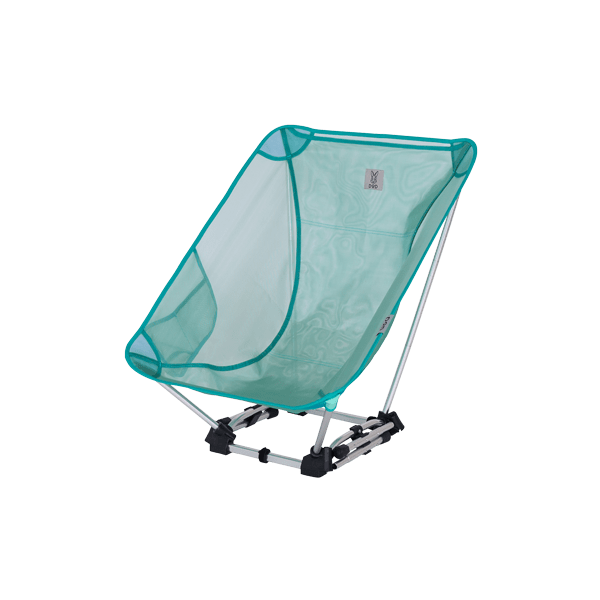 Teal folding chair on a transparent background