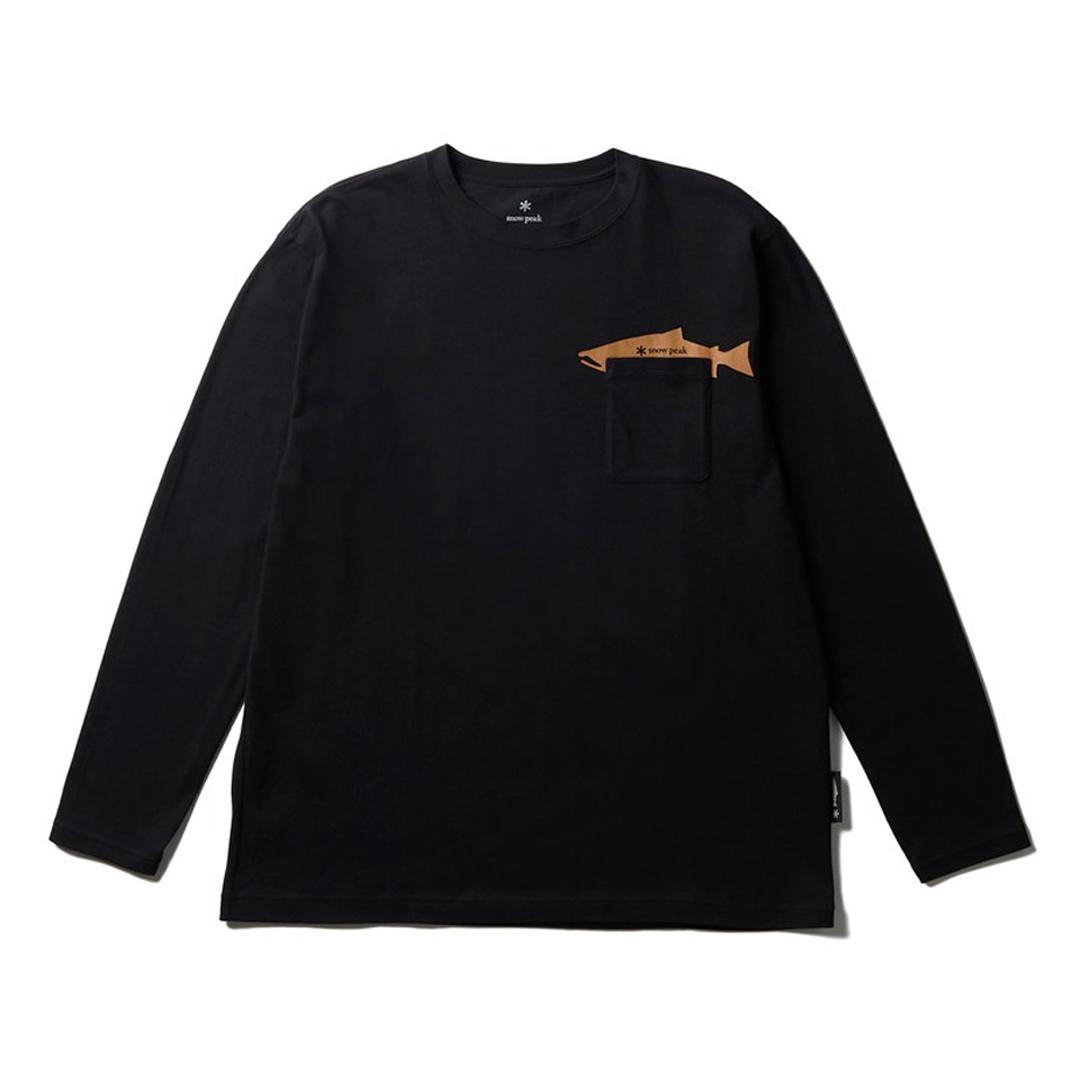 Snow Peak TROUT Pocket Graphic Long Sleeve T-Shirt