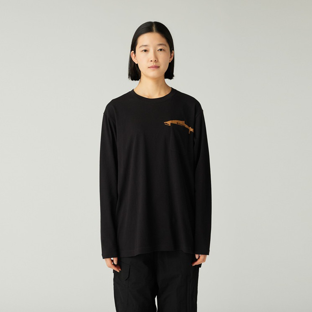 Snow Peak TROUT Pocket Graphic Long Sleeve T-Shirt