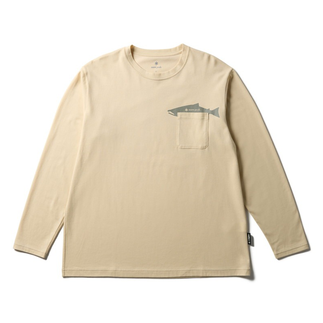 Snow Peak TROUT Pocket Graphic Long Sleeve T-Shirt