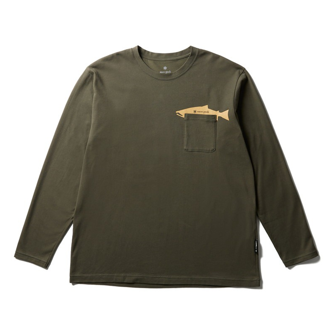 Snow Peak TROUT Pocket Graphic Long Sleeve T-Shirt