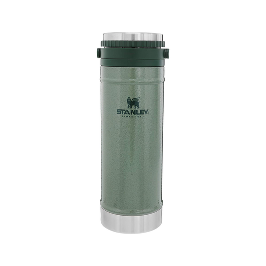 Stanley 16oz Classic Travel Press Hammertone Green