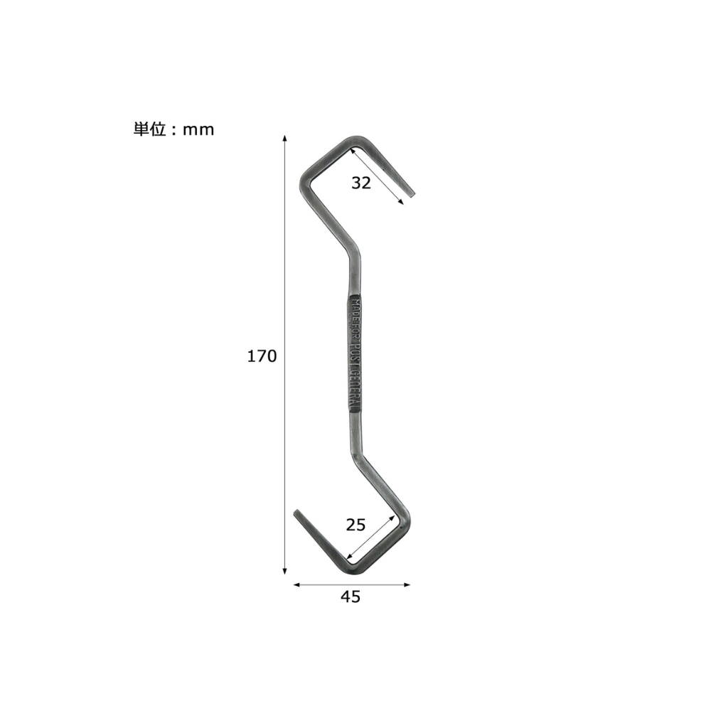 Post General Industrial Hook Long - 2pcs