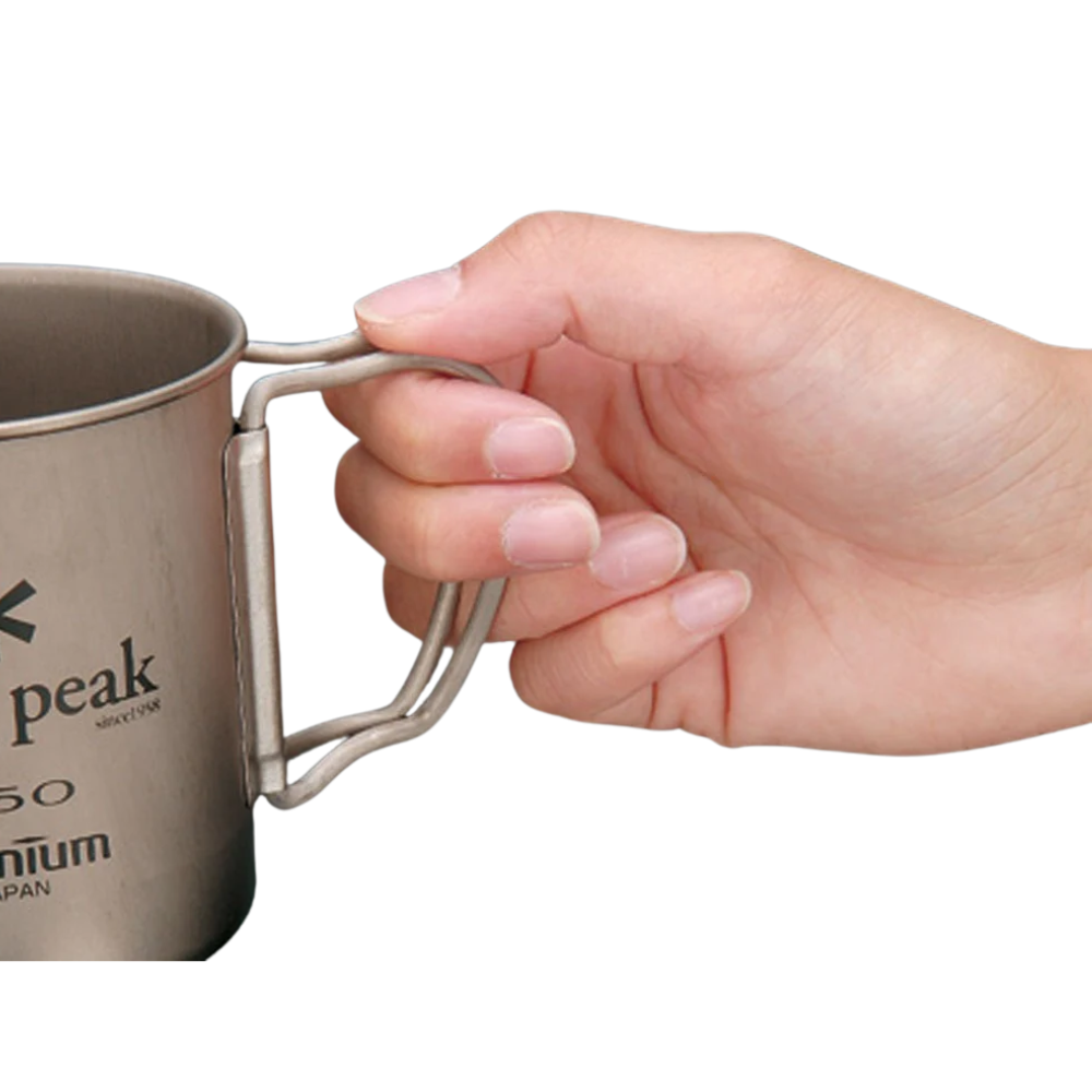 Snow Peak Titanium Double Wall Cup 300ml Folding Handle