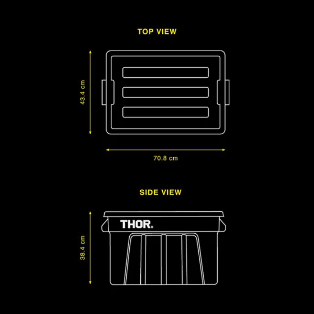 Thor Tote Box With Lid 75L