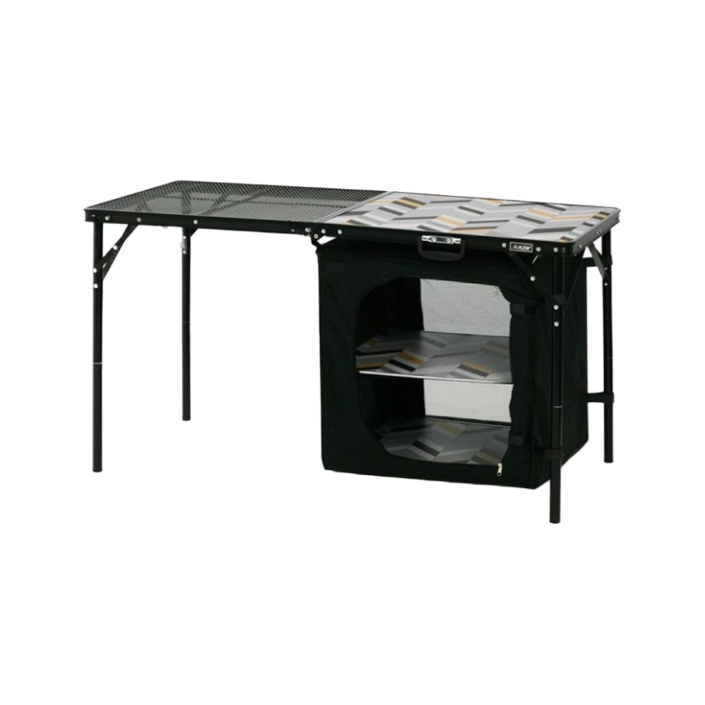 KZM Union Iron Mesh Cabinet 2 Folding Table