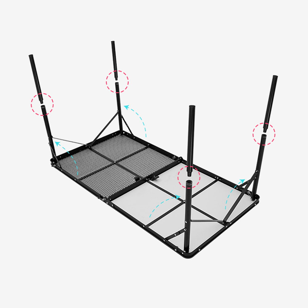 KZM Union Iron Mesh Cabinet 2 Folding Table