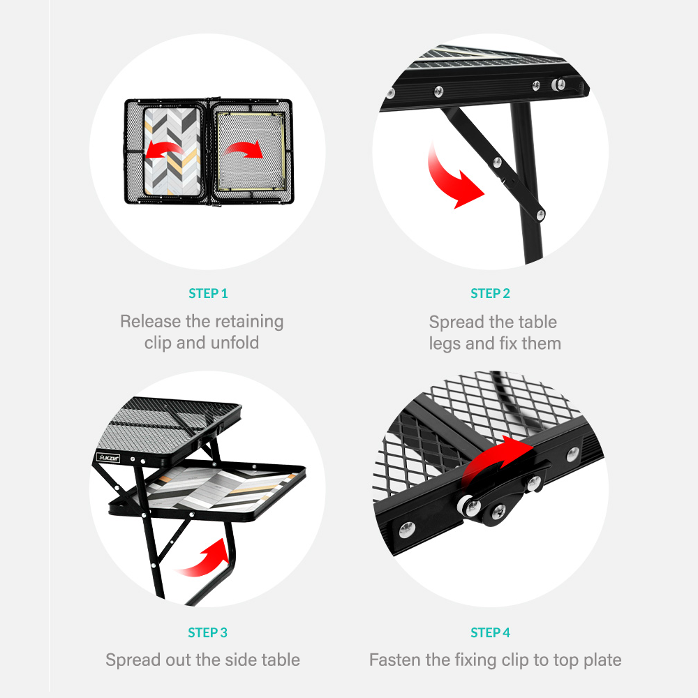 KZM Union Iron Mesh Low BBQ Table