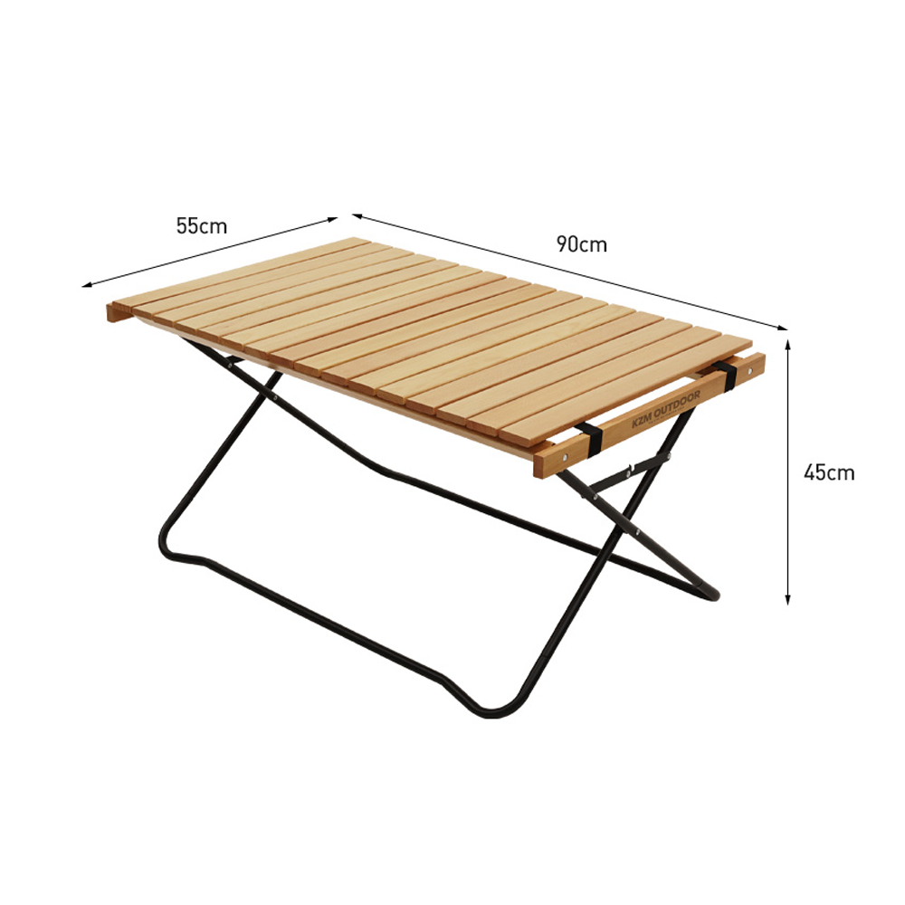 KZM Winsome Wood Roll Up Table