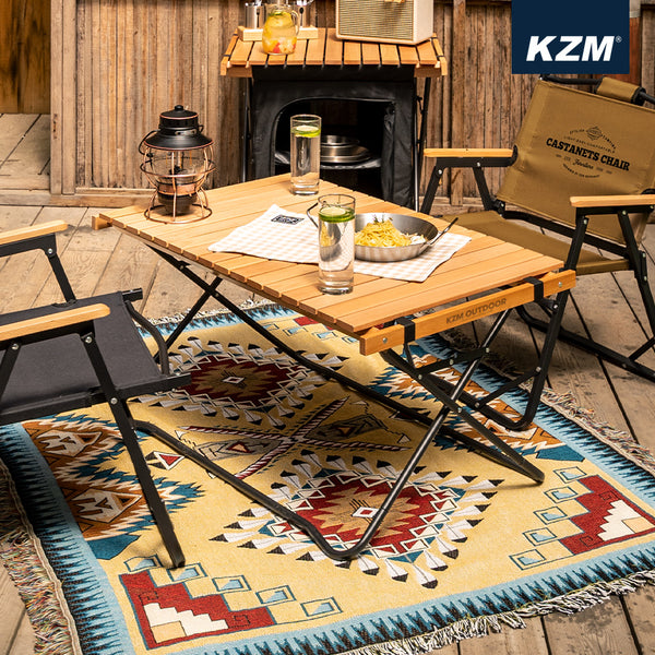 KZM Winsome Wood Roll Up Table