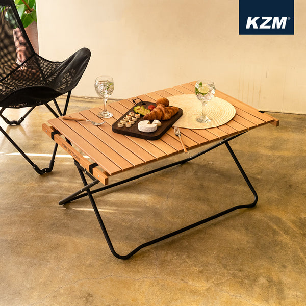 KZM Winsome Wood Roll Up Table