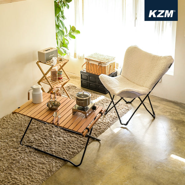 KZM Winsome Wood Roll Up Table