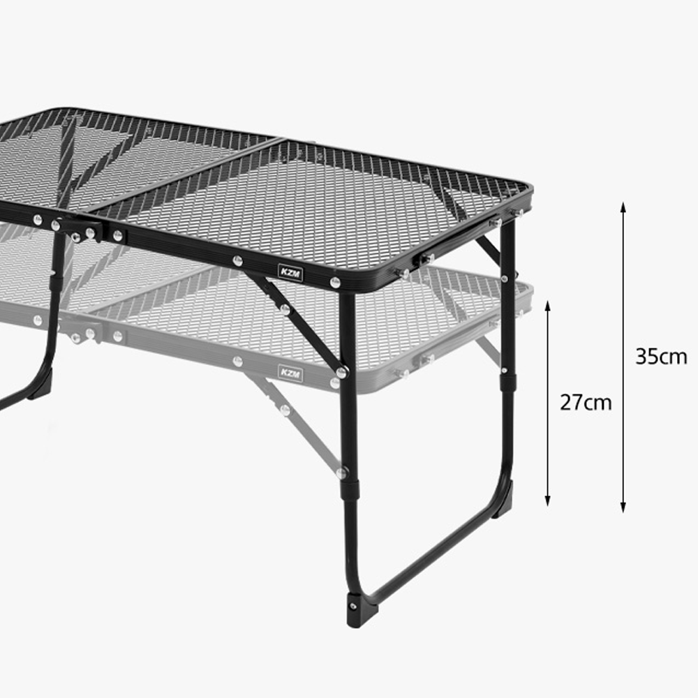 KZM Iron Mesh Slim Mini Table - Black