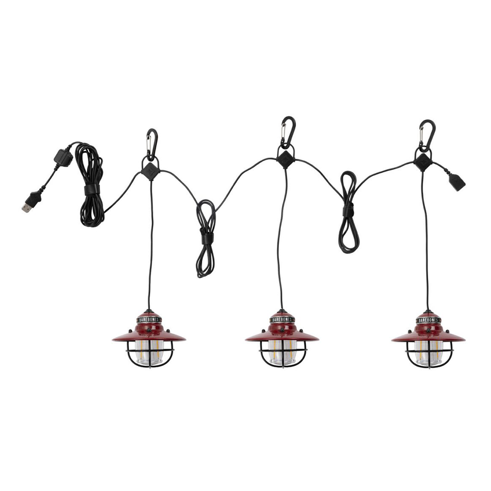 Barebones Edison String Lights Red