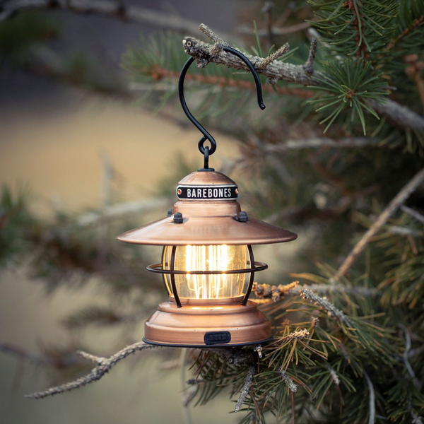 Barebones Edison Mini Lantern - Vintage White