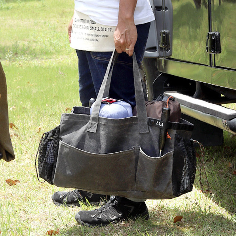 Post General Waxed Canvas Tool Bag Rectangle - Grey