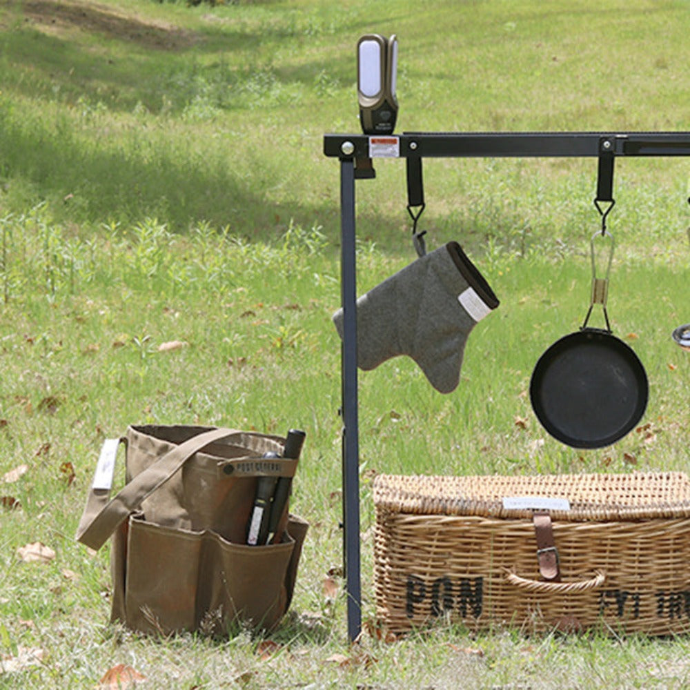 Post General Waxed Canvas Tool Bag Round - Grey