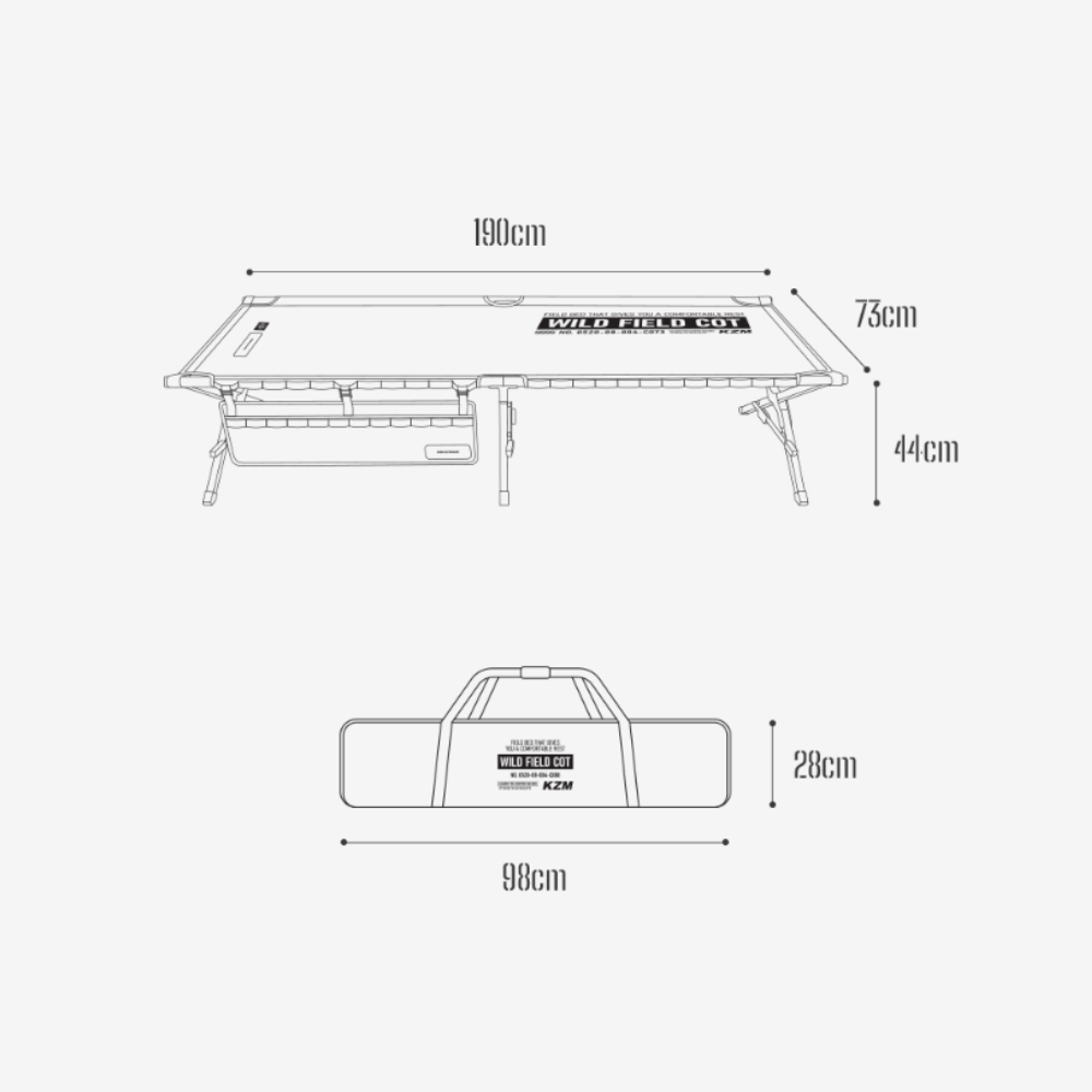 KZM Field Cot Wide