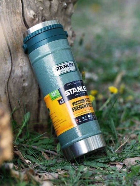 Stanley 16oz Classic Travel Press Hammertone Green